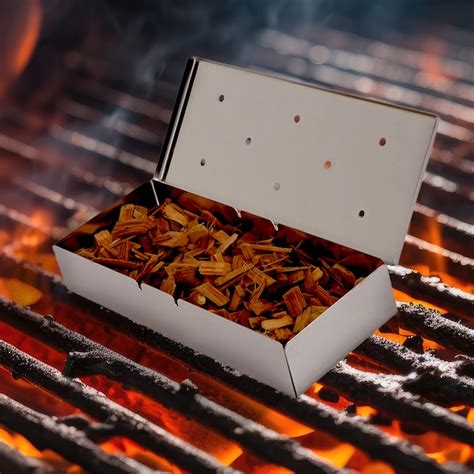 master forge metal stainless steel wood chip smoker box|Master Forge 1.73.